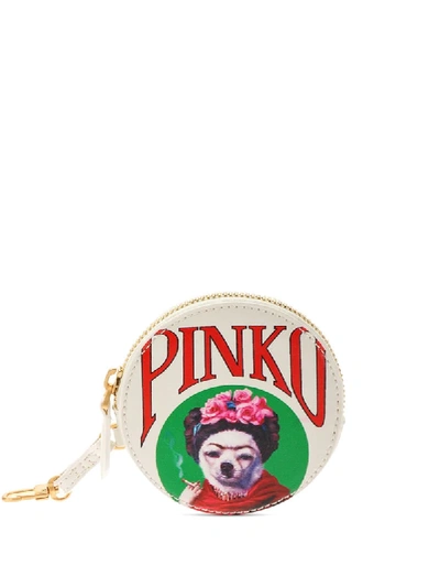 Shop Pinko Smoking Dog Wallet In White
