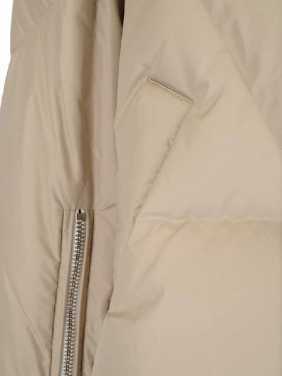 Shop Khrisjoy Women's Beige Polyester Down Jacket