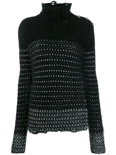 Shop Balmain Women's Black Wool Sweater