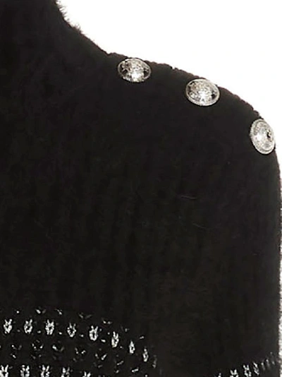 Shop Balmain Women's Black Wool Sweater