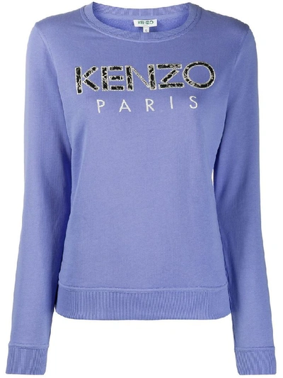 Shop Kenzo Women's Blue Cotton Sweatshirt