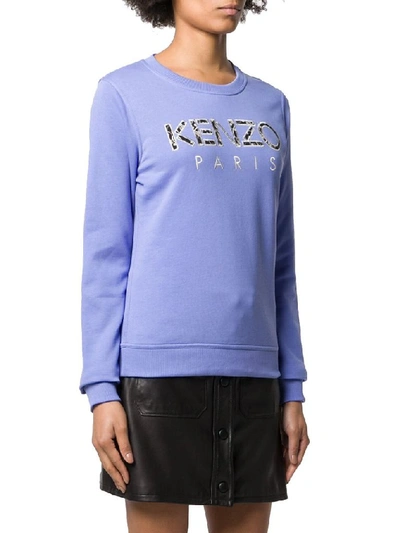Shop Kenzo Women's Blue Cotton Sweatshirt