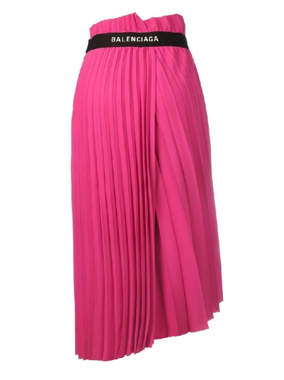 Shop Balenciaga Women's Purple Polyester Skirt
