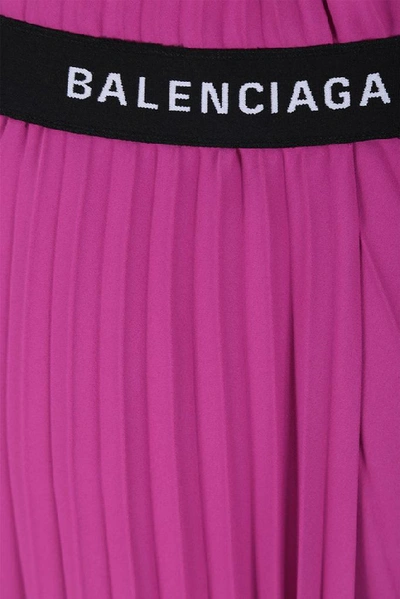 Shop Balenciaga Women's Purple Polyester Skirt