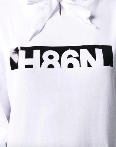 Shop Hogan Women's White Cotton Sweatshirt