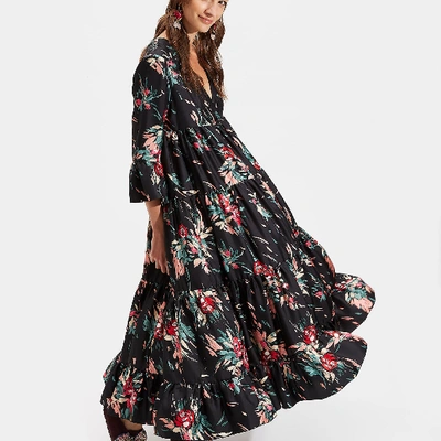 La Doublej Jennifer Jane Empire Dress In Breezy Nero