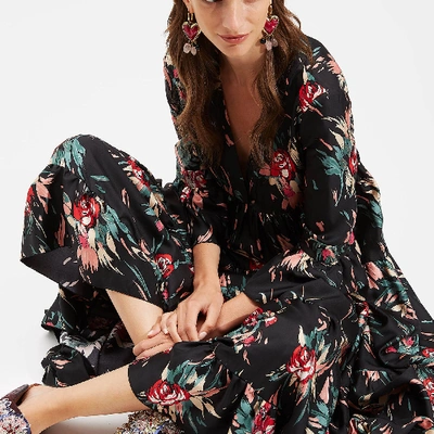 La Doublej Jennifer Jane Empire Dress In Breezy Nero