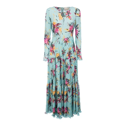 La Doublej Pleated Skirt Floral Print Dress In Breezy