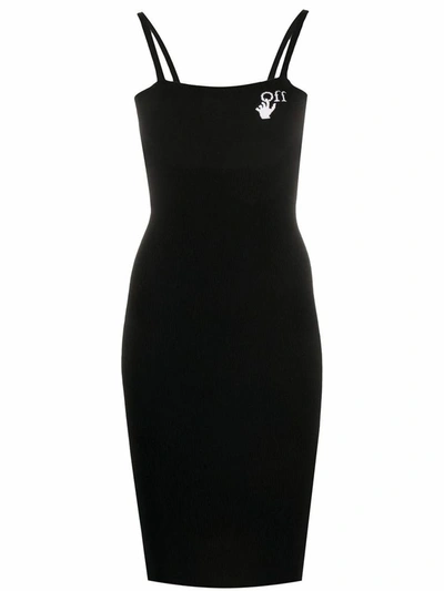 Shop Off-white Women's Black Viscose Dress