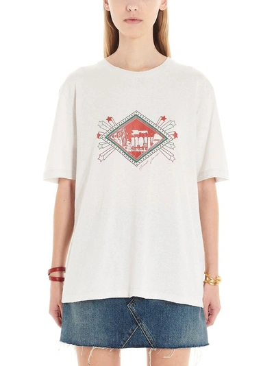 Shop Saint Laurent Women's White Cotton T-shirt