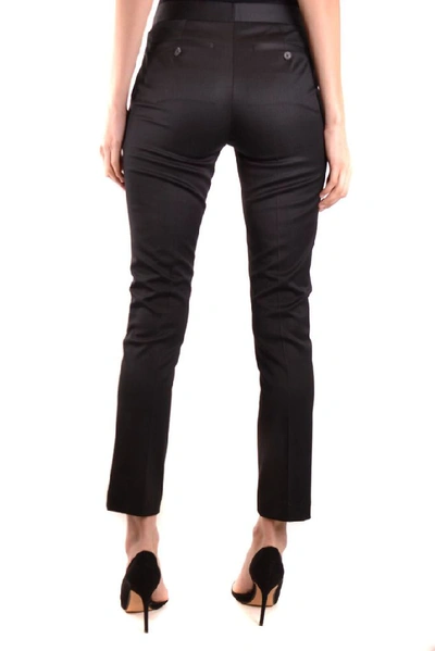 Shop Burberry Women's Black Wool Pants
