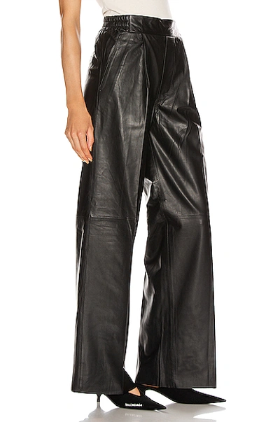 Shop Remain Duchesse Leather Pant In Black