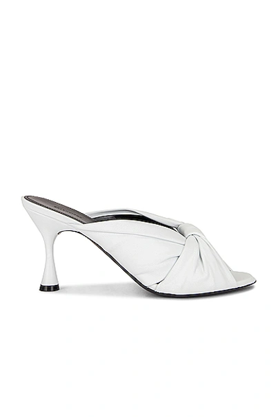 Shop Balenciaga Drapy Sandals In Optical White