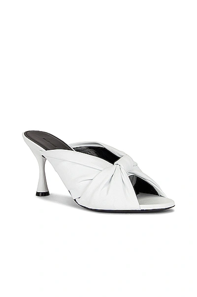 Shop Balenciaga Drapy Sandals In Optical White