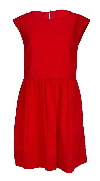 Shop Woolrich Women's Red Cotton Dress
