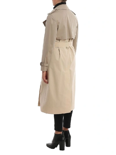 Shop Burberry Women's Beige Cotton Trench Coat