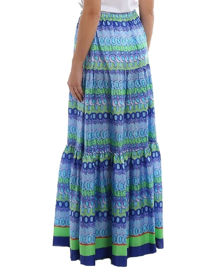 Shop Giada Benincasa Women's Blue Silk Skirt
