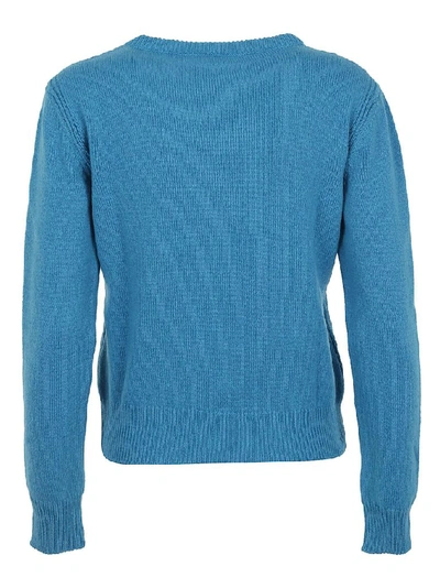 Shop Alberta Ferretti Women's Blue Cashmere Sweater