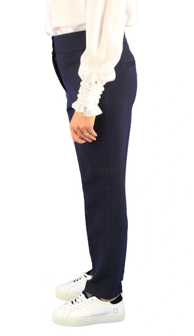 Shop Peserico Women's Blue Wool Pants