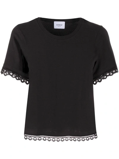 Shop Dondup Women's Black Cotton T-shirt