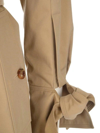 Shop Burberry Women's Beige Cotton Trench Coat