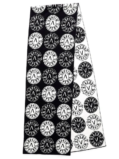 Shop Versace Men's White Wool Scarf