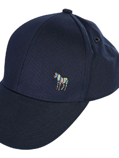 Shop Ps By Paul Smith Men's Blue Cotton Hat