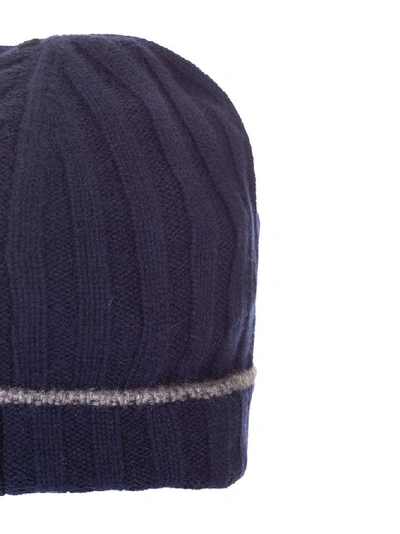 Shop Brunello Cucinelli Men's Blue Wool Hat