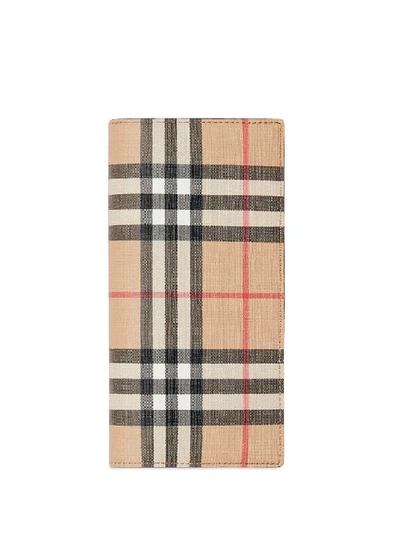 Shop Burberry Men's Beige Polyurethane Wallet