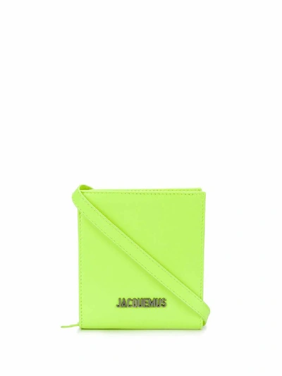 Shop Jacquemus Men's Green Leather Wallet