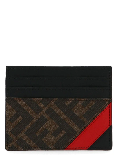 Shop Fendi Men's Brown Leather Card Holder