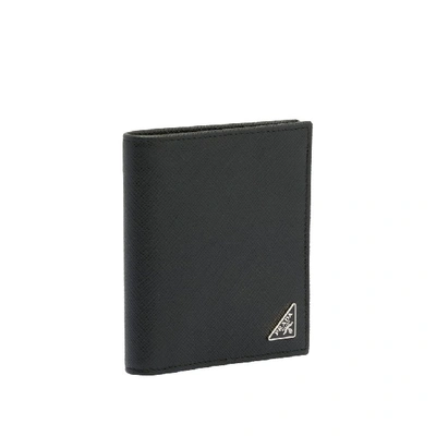 Shop Prada Men's Black Leather Wallet