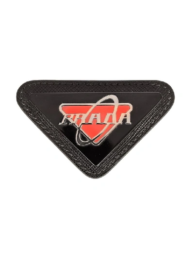 Shop Prada Men's Black Leather Pin