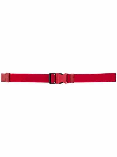 Shop Prada Men's Red Polyamide Belt