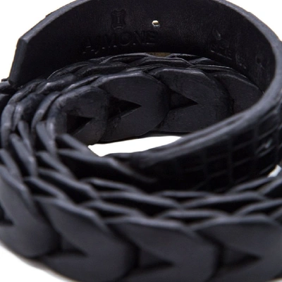 Shop Ajmone Men's Black Leather Belt