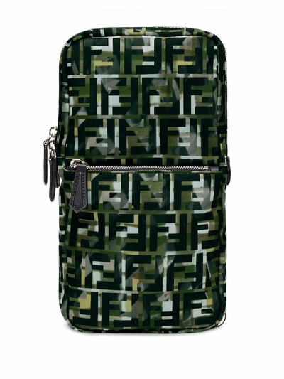 Shop Fendi Men's Green Leather Backpack