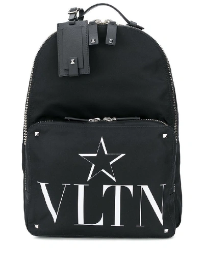 Shop Valentino Garavani Men's Black Synthetic Fibers Backpack