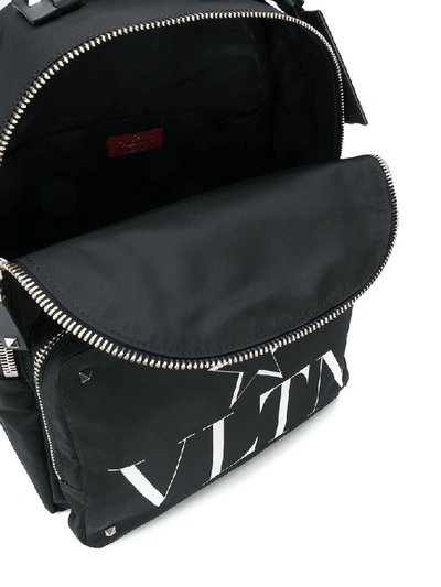 Shop Valentino Garavani Men's Black Synthetic Fibers Backpack