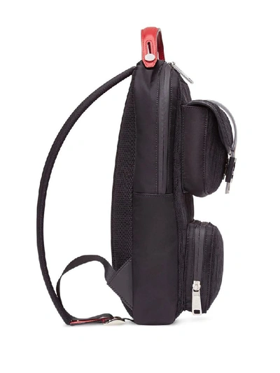 Shop Fendi Men's Black Leather Backpack