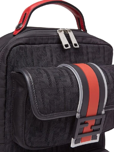 Shop Fendi Men's Black Leather Backpack