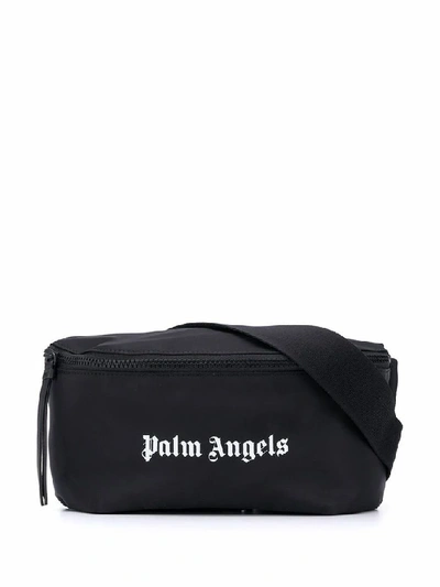 Shop Palm Angels Men's Black Polyester Belt Bag