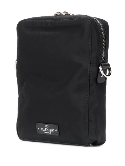 Shop Valentino Men's Black Synthetic Fibers Messenger Bag