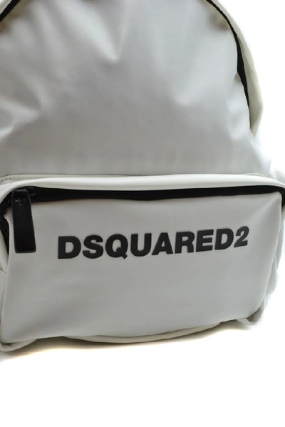 Shop Dsquared2 Men's White Polyamide Backpack