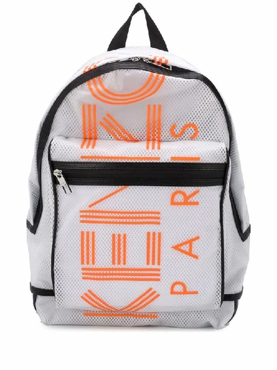 Shop Kenzo Men's White Polyurethane Backpack
