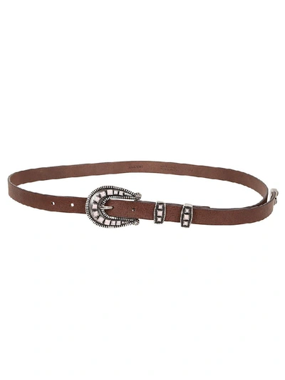 Shop Alanui Women's Brown Leather Belt