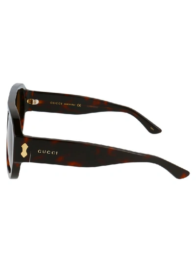 Shop Gucci Women's Brown Metal Sunglasses