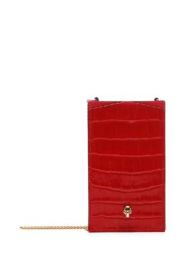 Shop Alexander Mcqueen Women's Red Leather Cover