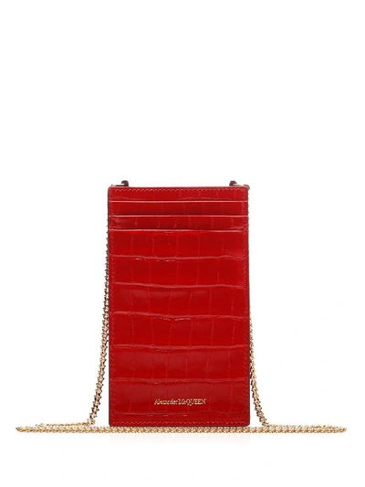 Shop Alexander Mcqueen Women's Red Leather Cover