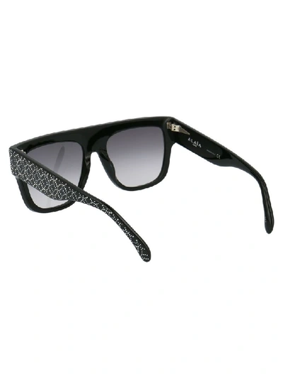 Shop Alaïa Women's Black Metal Sunglasses