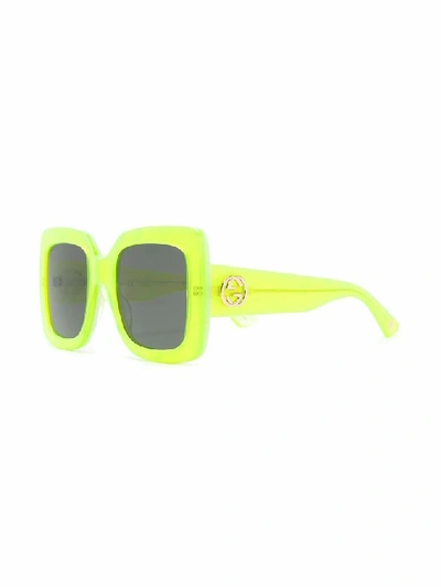 Shop Gucci Women's Green Acetate Sunglasses